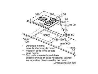 ENCIM. BALAY 3ETG663HB 3F GAS CRISTAL