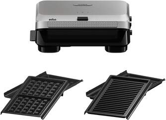 GRILL BRAUN SM5006 INOX 800W PLACAS INTER. 27X13CM