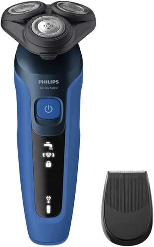 Afeitadora Philips S5466/17 - Seco y mojado, Batería 50 min, AutoAfilable, Cabezales 360º