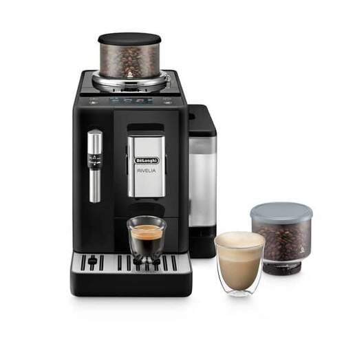Cafetera Delonghi EXAM400.35.B - Superautomática, 1450 W potencia, capacidad 250 g de granos de café