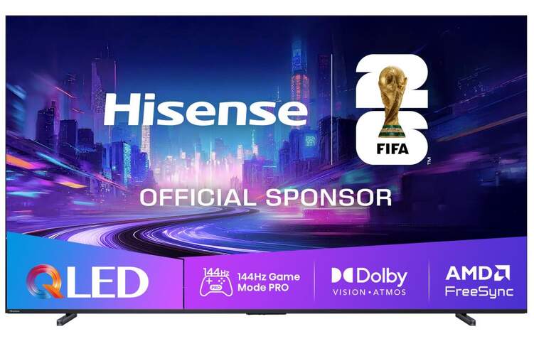 TV Hisense 100" QLED 100E7Q Pro - 4K Ultra HD, Smart TV, 144 Hz, 50 W RMS, HDR10+