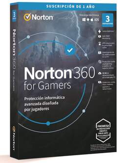 ANTIVIRUS NORTON 360 GAMERS 50GB 1 USUARIO 3 DISP
