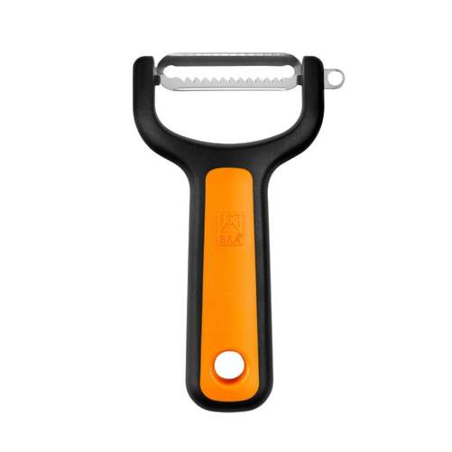 Pelador Bra Efficient Juliana A195016 - Frutas y verduras, Inox, Negro, Naranja