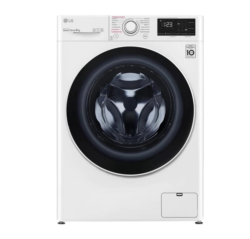 Lavadora LG F4WV3209S0W - Clase B, 9kg
