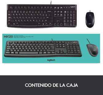 TECLADO RATON LOGITECH MK120 CON CABLE USB