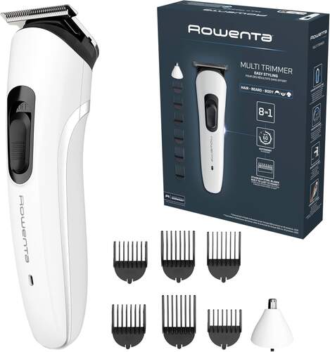Cortapelo Rowenta TN8934 Multistyler - 8 en 1, Autonomía 60 min, 1,8 mm, Blanco
