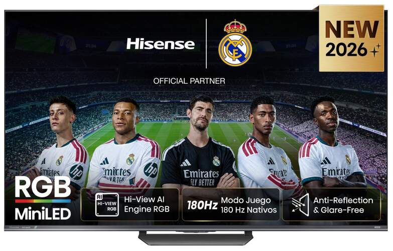 TV Hisense 75" RGB MiniLED 75UR8S - 4K Ultra HD, SmartTV 180 Hz, Dolby Vision 50W, HDR10+