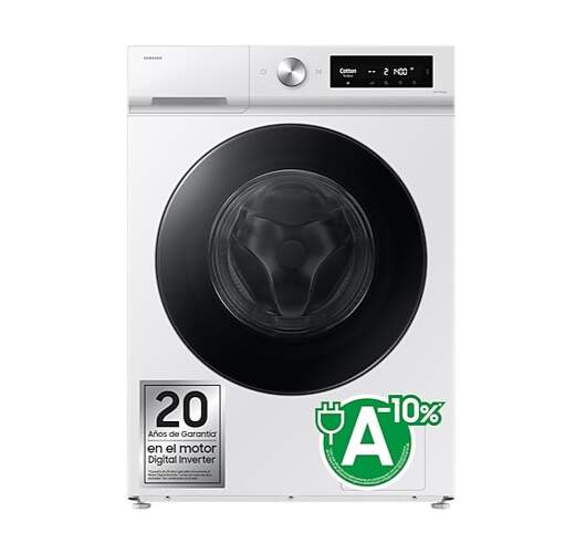 Lavasecadora Samsung WD11DB7B85GWU3 - 11/6 kg, Clase A-10%/D, 1400 rpm, Wash&Dry, Inox, Blanco