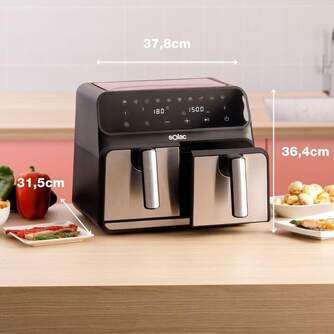 FREIDORA AIRE SOLAC FA1520 4 4L DOBLE 1700W