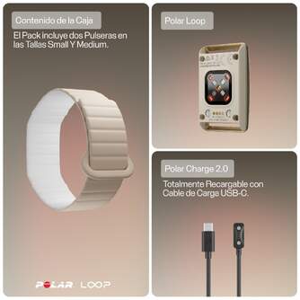 SMART BAND POLAR LOOP GEN2 GLD/BEI SIL S-M