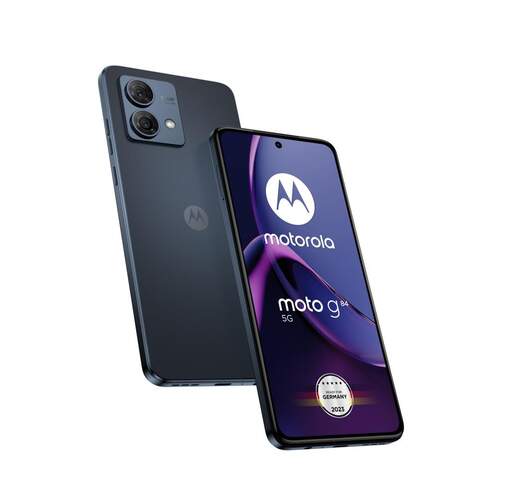 Smartphone Motorola G84 5G - 12/256, 6,5", Negro, MediaTek Dimensity 7020, cámara 50 mpx