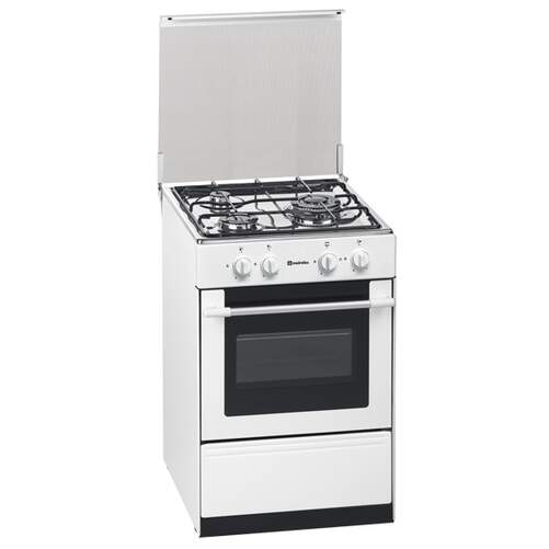 Cocina de Gas Natural MEIRELES G1530 DV W - 3 Fuegos (1 Triple) y Horno gas con grill, Blanca