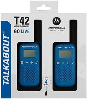 WALKIE TALKIE MOTOROLA T42 AZUL DOBLE PACK