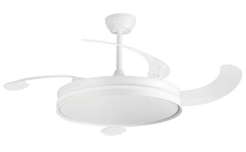 Ventilador Techo Orbegozo CP157132 - 45 W, DC, Aspas Retr&aacute;ctiles 132 cm, Temporizador, Mando, Blanco