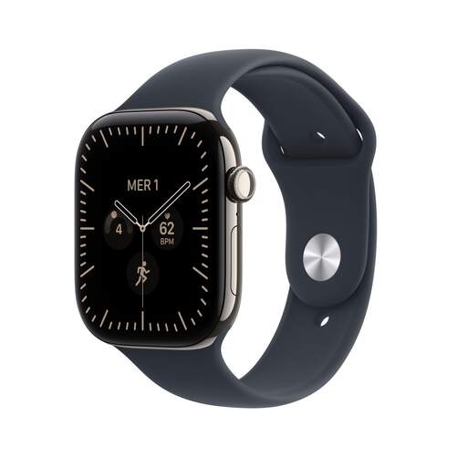 Apple Watch Series 12 GPS +Cellular - Azul marino, 46mm, frec. card&iacute;aca, 24h aut., GPS, talla M/L