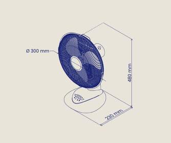 VENTILADOR SOBREMESA ARTICA AVS40W12B 40W 30CM BCO