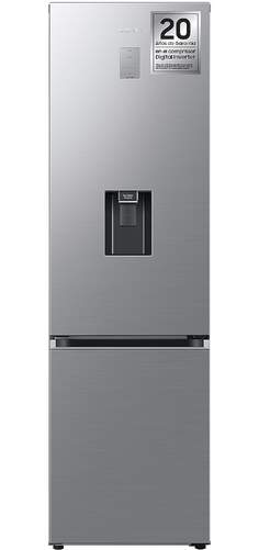 Frigorífico Combi Samsung RB38C655DS9/EF - Clase D, 203cm, 386L, Dispensador, NoFrost, WiFi Inox