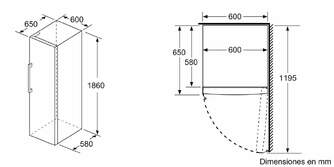 CONG.VER BALAY 3GFE553WE 186x60 242L BCO