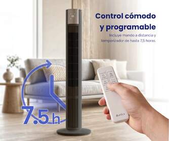 VENTILADOR TORRE ARTICA 45W 112 CM NEGRO