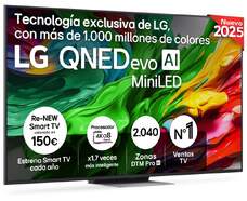 TV LG 65" QNED MiniLED 65QNED87A6B - 4K 120Hz, A8 AI Processor 4K, Dolby Vision/Digital 20W, HDR10