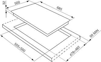 ENCIM. SMEG SRV575GH5 70CM 5F INOX