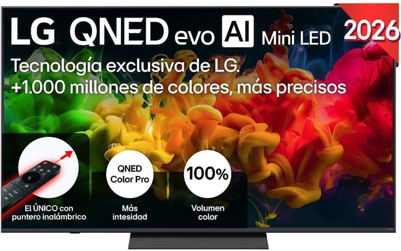 TV LG 65" QNED evo 65QNED81B6A - 4K Ultra HD, 4K a7 Gen9, WebOS 26, Dolby Digital Plus, HDR10