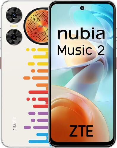 ZTE Nubia Music 2 4/128 GB Blanco - 6,7", altavoz hasta 104dB, 5000mAh, c&aacute;mara 50MP, admite MicroSD