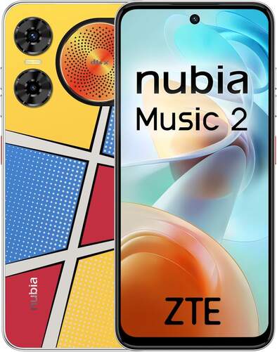 ZTE Nubia Music 2 4/128 GB Pop Art - 6,7", altavoz hasta 104dB, 5000mAh, c&aacute;mara 50MP, admite MicroSD