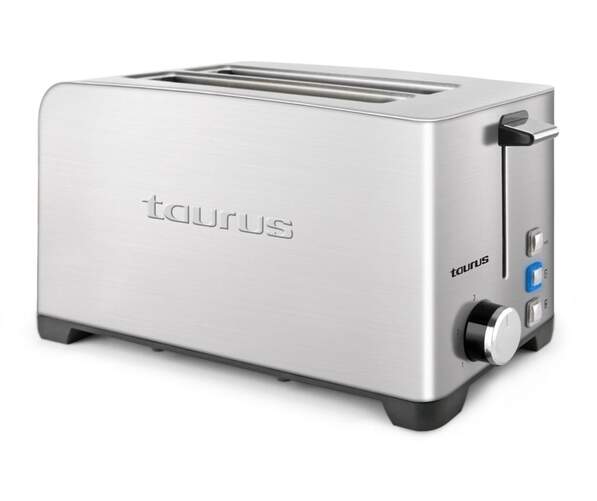 Tostador Taurus MyToast Duplo Legend - 1400W, 2 Ranuras largas, 5 Potencias, Acero Inoxidable