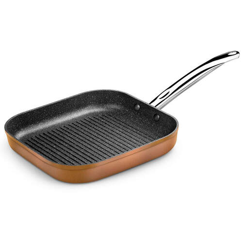 Sartén Asadora Monix Copper 740030 - Diámetro de 28 cm, de cobre, para inducción