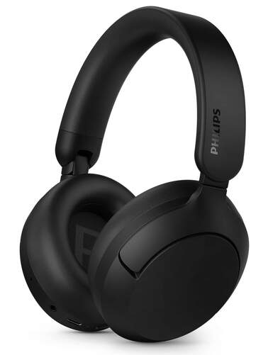 AURICULARES PHILIPS TAH6000BK/00 DIADEMA ANC 80H - Graves din&aacute;micos, 5 micros para llamadas, negro