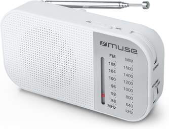 RADIO PORTATIL MUSE M-025RW FM/AM BLANCO