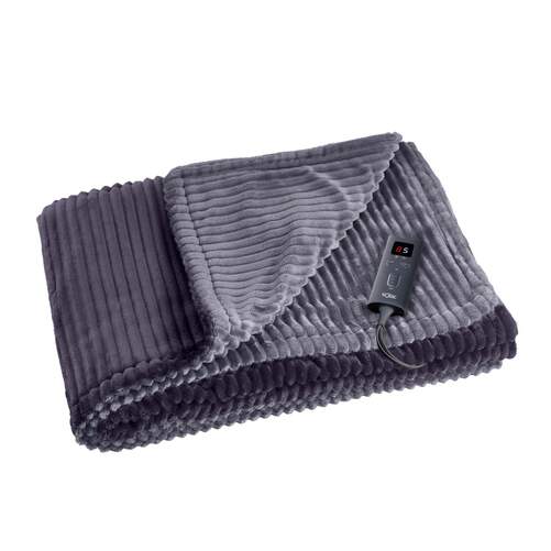 Manta Eléctrica Solac Kaunas+ - 165 W, 140x180 cm, 9 Potencias, Temporizador, Lavable, Azul