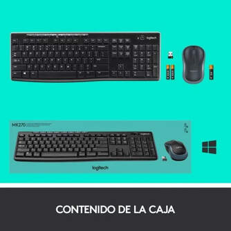 TECLADO RATON LOGITECH MK270 WIRELESS USB