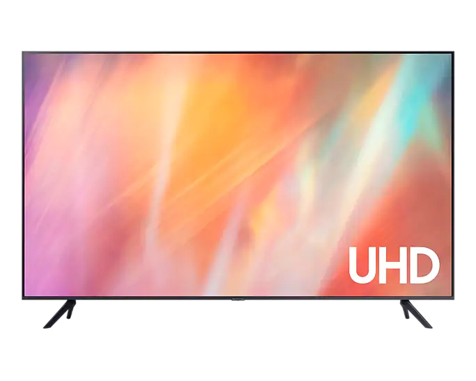Tv 85 Samsung ue85au7105 crystal 4k smart led uhd processor dvbt2 h.265sí gris 2021 85au7105 de resolución hdr10+ purcolor contrast enhancer y alexa integrada 216 60