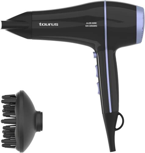 Secador de pelo Taurus Alize 2200 Ion Cer&aacute;mico - 2200W, 6 velocidades, concentrador y difusor