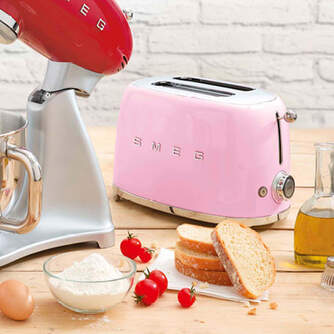 TOST. SMEG TSF01PKEU 2R ROSA PASTEL 950W