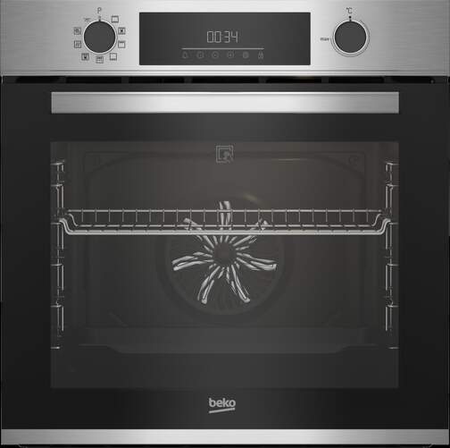 Horno Pirolítico Beko BBIE12300XMP - 72 litros, Cocción asistida por ventilación, Clase A, Inox