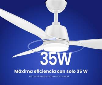 VENTILADOR TECHO ARTICA AVTECH18B BCO 18W 132 CM