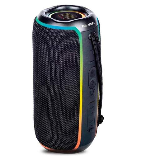 Altavoz Elbe ALTN12TWS - Bluetooth 5.0, IPX6, Radio FM, Tarjeta MicroSD, Luz RGB