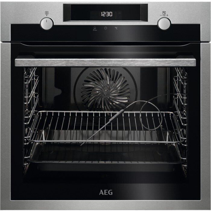 Horno Aeg Bpe546120m pirolitico inoxidable antihuellas 71 l sonda y sensecook clase 3000w independiente acero 71l medio 3000 59.5 48