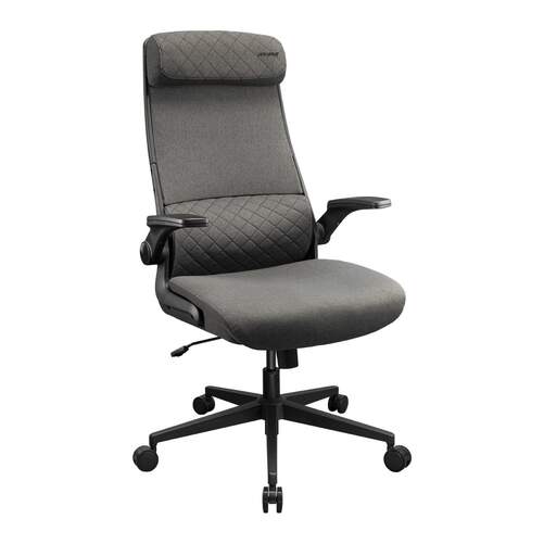 Silla Gaming Cougar Stryder Gris - Reposacabezas ancho, espuma multidensidad, reposabrazos abatible