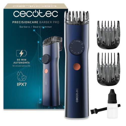 Barbero Cortapelo Cecotec Barber Pro - Bater&iacute;a 90 min., IPX7,Cuchillas japonesas de acero inoxidable