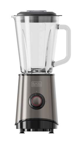 Batidora de vaso Black+Decker BXJB801E - 800 W, 1,5 litros, velocidad variable y turbo, inox