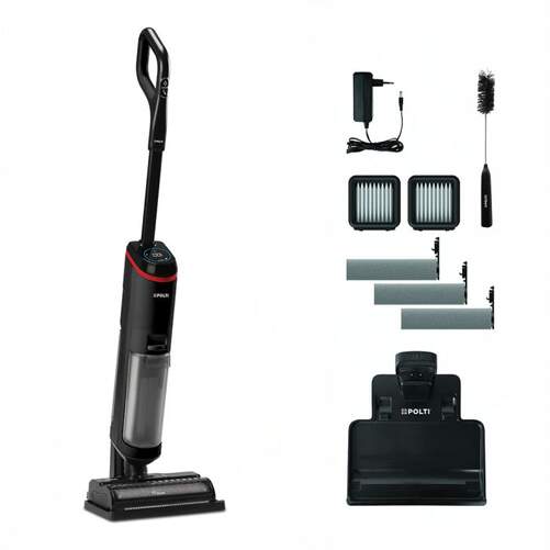 Fregadora Polti RollySteam WD40C Vapor - 450 W, 0,8 L, Filtro HEPA F6, 14 kPa, Negro