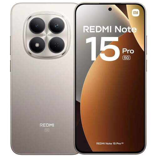 Xiaomi Redmi Note 15 Pro 5G 8/256 GB Titanio - 6,83", MediaTek Dimensity, 6580 mAh, 200 MP