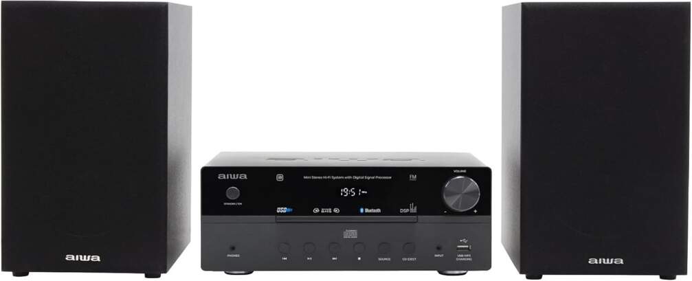 Microcadena Aiwa MSBTU-550 - Reproductor CD, USB, BT 5.0, 50 W, Radio FM-PLL