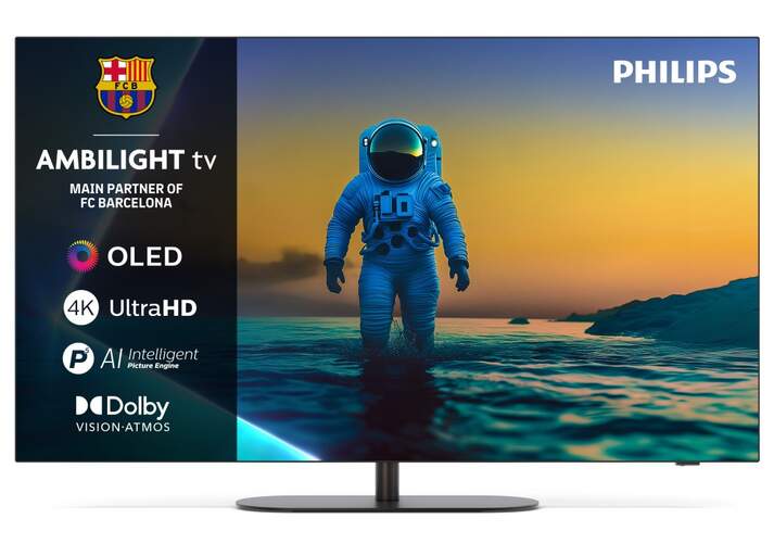 TV Philips 55" OLED 55OLED820 - 4K Ultra HD, Google TV Ambilight, Motor P5 con IA, HDR10+ Adaptive