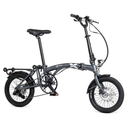 Bicicleta Eléctrica Youin Oxford Gris BK0600S - Plegable, 8 veloc., ruedas 16", 40km autonomía