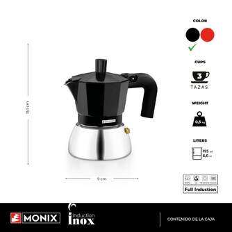 CAFET. ITALIANA MONIX INDUCTION INOX BLACK 3T
